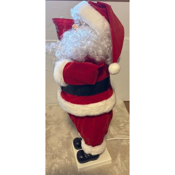 Telco Motionette Santa Claus Figure Holding Red Light-Up Bell 23.5" Tall - Picture 7 of 12